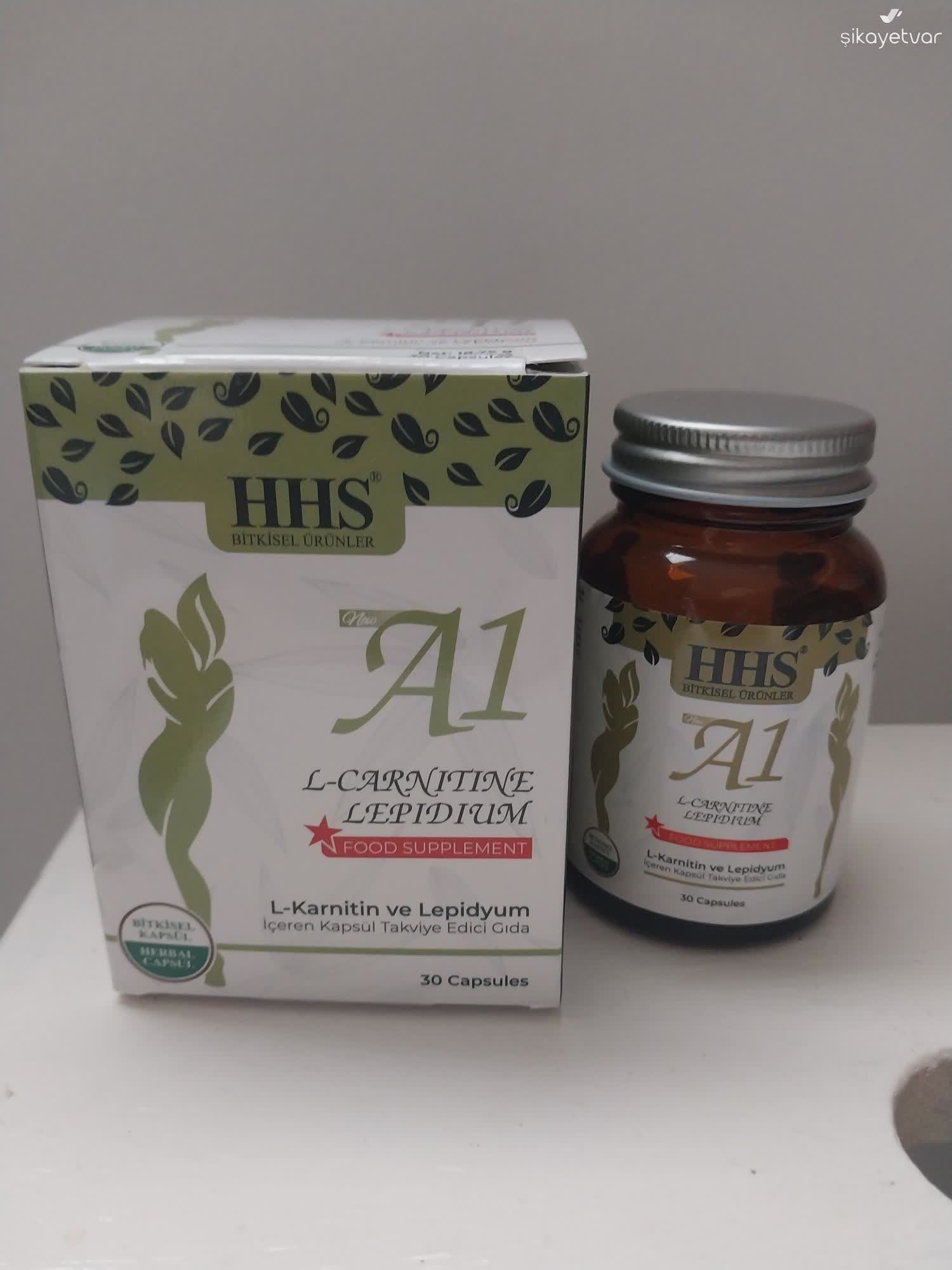 hhs a1 l carnitine & lepidium 30 kapsül DUO PACK | L-Carnitina con CLA y Té Verde main image 0