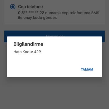 Error 429 Hatası Şifre Yenilemeyi Engelliyor Ve Hesaba Giriş Sağlanamıyor