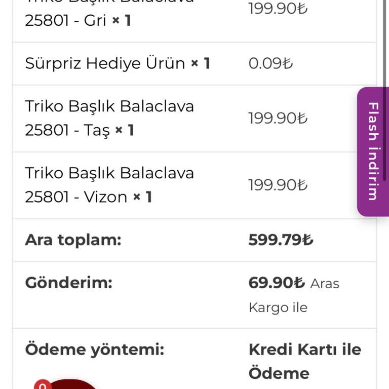 Organic Scarfs Kargo Gecikmesi ve 670 TL İade Talebi