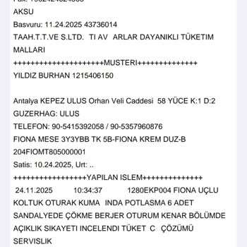 Kırık Konsol Ve Yanlış Malzemelerle Gelen Kusurlu Mobilyalar İçin 140.000 TL İade Talebi