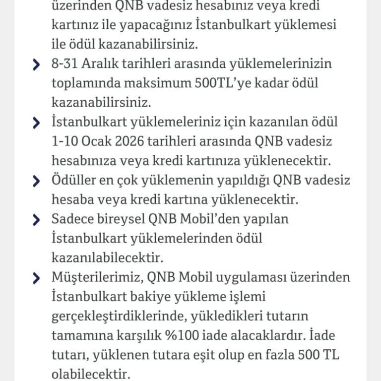 İstanbulkart Yüklemelerine Ait 500 TL Nakit İade Hesabına Yansımadı