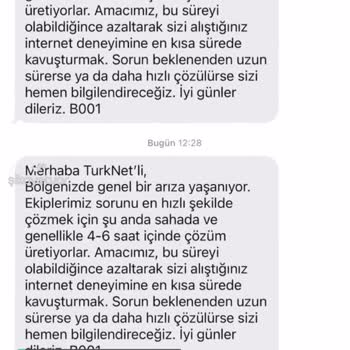 TurkNet Düzenli Olarak Bölgemizde Genel Arıza Yaşanıyor
