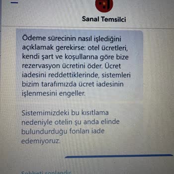 Hotels.com'dan Otel Ücreti İadesi Alınamıyor