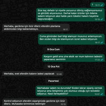 Kargo Gecikmesi, Eksik Ürünler Ve İade Sürecindeki Cevapsızlık