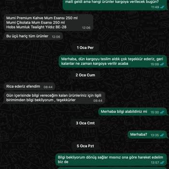 Kargo Gecikmesi, Eksik Ürünler Ve İade Sürecindeki Cevapsızlık