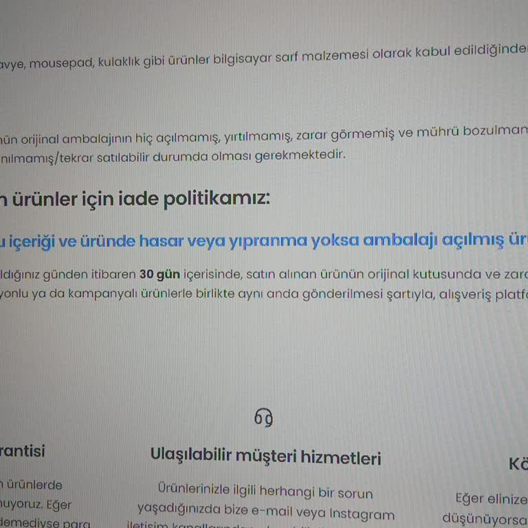 Web Sitesindeki İade Koşulları Dağıtıcı Ürünlerde Uygulanmıyor