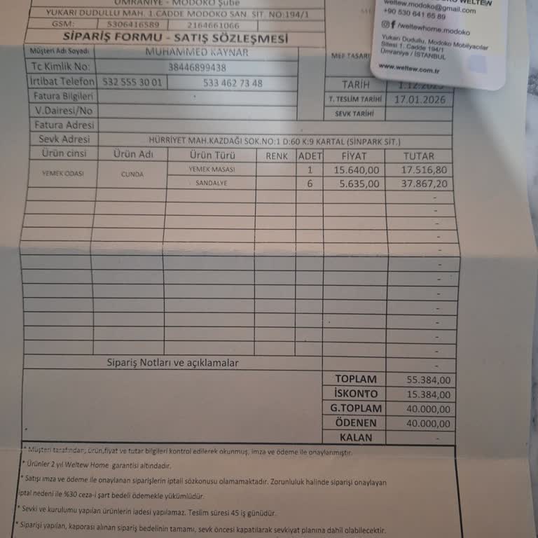 Peşin Ödeme Sonrası Uzun Teslimat Gecikmesi Ve İletişimsizlik