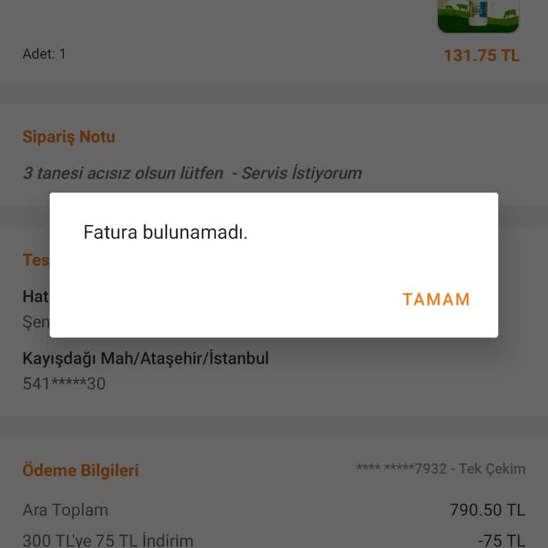 Ayran Eksikliği Ve Reddi Edilen İade Talebi