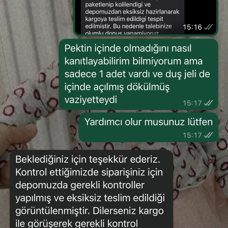 Eksik Ve Hasarlı Ürünlerle İlgili İade Talebi