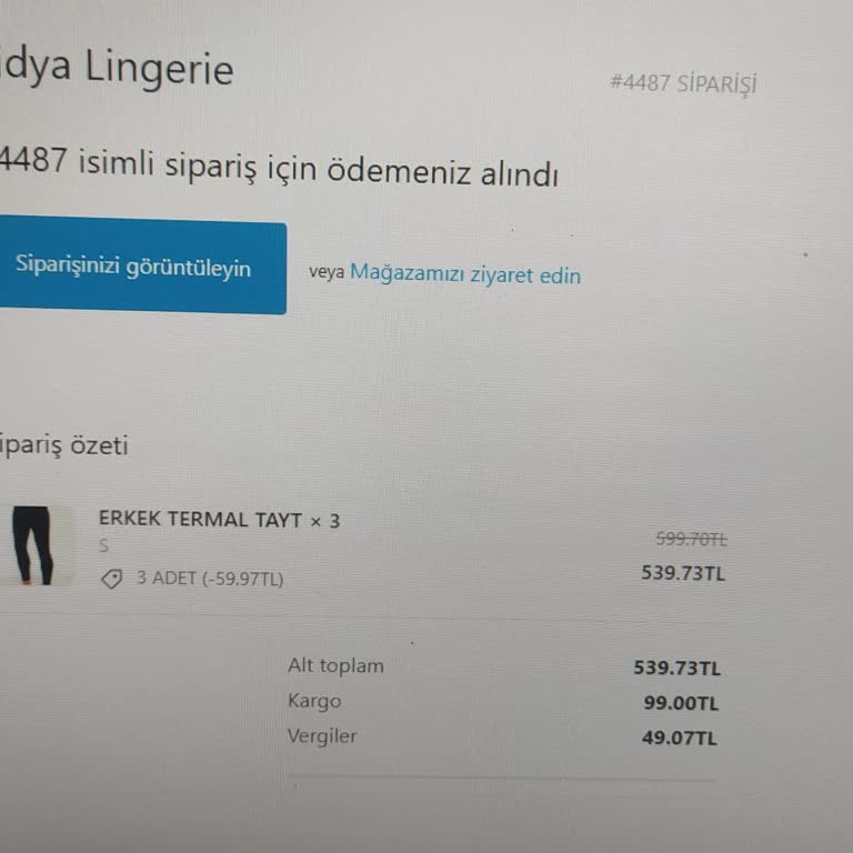Lidya Lingerie'den Siparişim Gönderilmedi Ve Geri Dönüş Yok