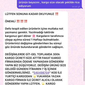 Yanlış Beden Gönderilen Siyah Pantolon İçin Ücretsiz Değişim Talebi