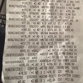 Metro Grosmarket’te 2.390 TL Fazla Ücret Ve Cevapsız Müşteri Hizmeti