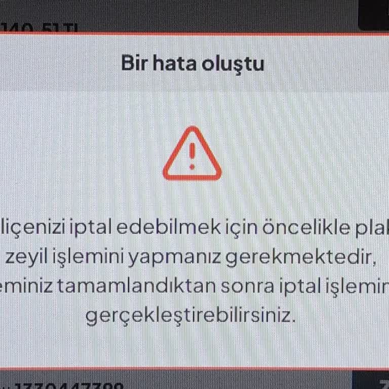 Satış Belgeleri Yüklenmesine Rağmen Poliçeler İptal Edilemiyor