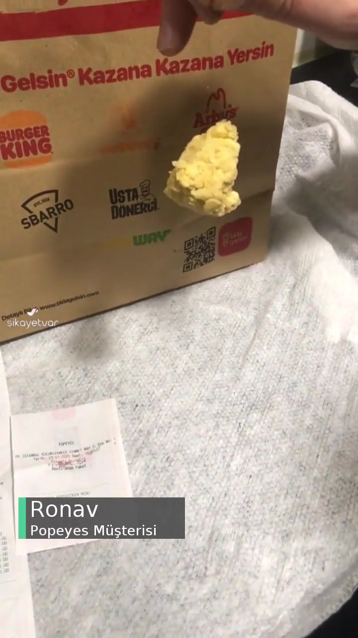 Popeyes Siparişi Yemeden Önce Kontrol Ediniz videonun kapak resmi