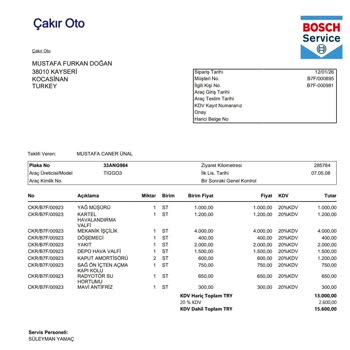 Çakır Oto’da Aşırı Fatura Ve Araç Suistimali