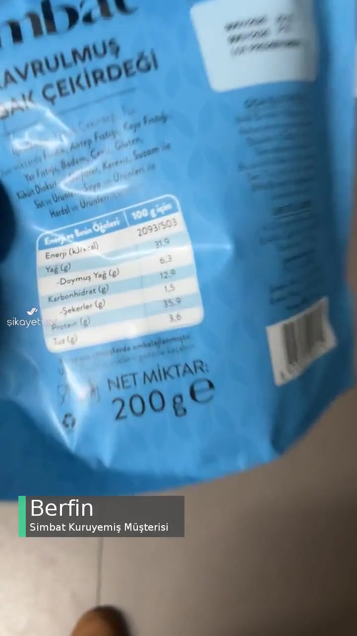Simbat Kabak Çekirdeği 200 G Yerine 90 G Çıktı videonun kapak resmi