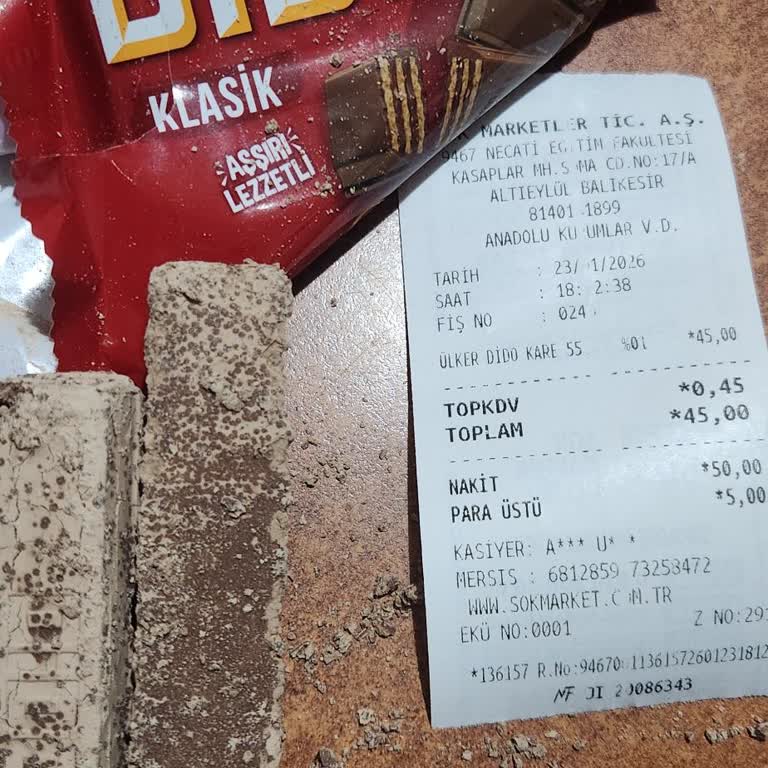 Ülker Dido Klasik Paketinde Renk Solmuş Ve Koku Rahatsız Edici