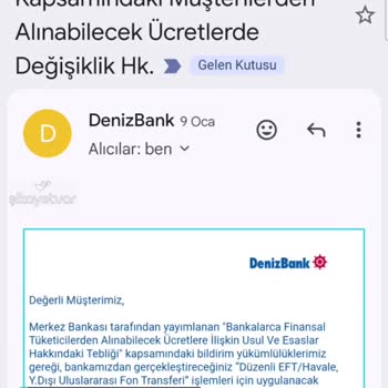 Denizbank İzinsiz Gece 1.00' de Mail Atıyor