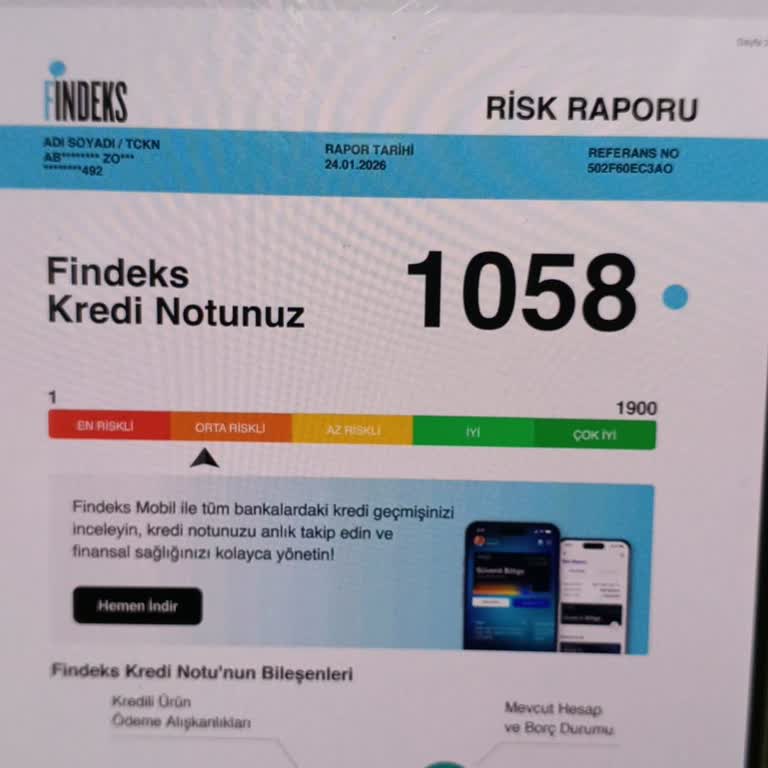 Findeks Puanımın Orantısız Düşüşü İçin İnceleme Talebi