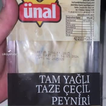 Ünal Peynir Kutunun İçinde Hiç Açılmadığı Halde Küflendi...