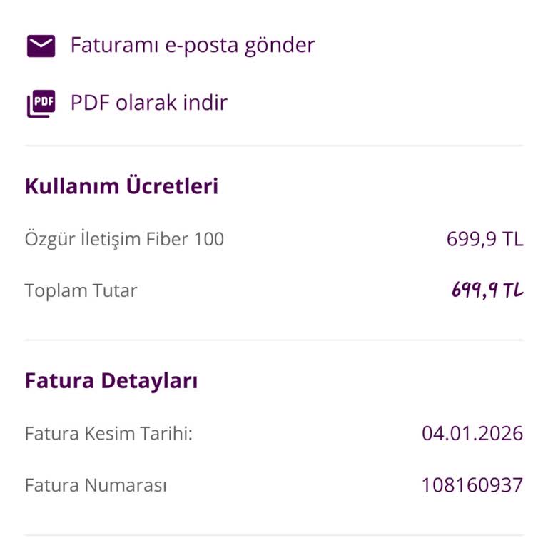 Üç Aylık İnternet Kesintisi Ve Fatura Şikayeti