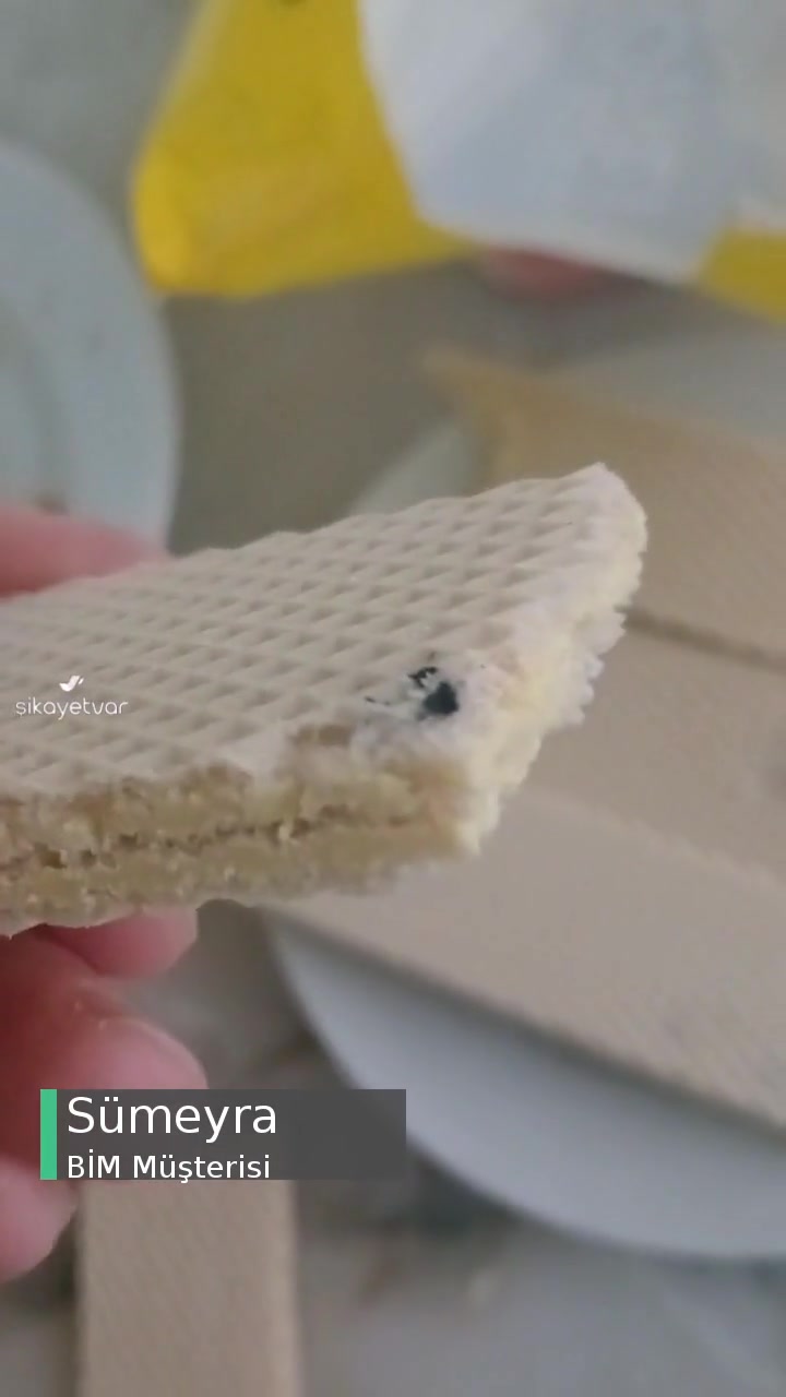 BİM Bozuk Ve İçinden Siyah Şeyler Çıkan Gofret videonun kapak resmi