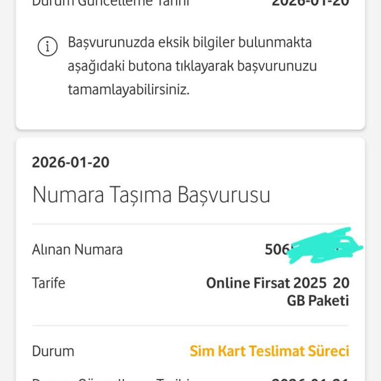 Numara Taşıma İşleminde Aksiyon Yok Ve Sistem Teslimi Görüntülenmiyor