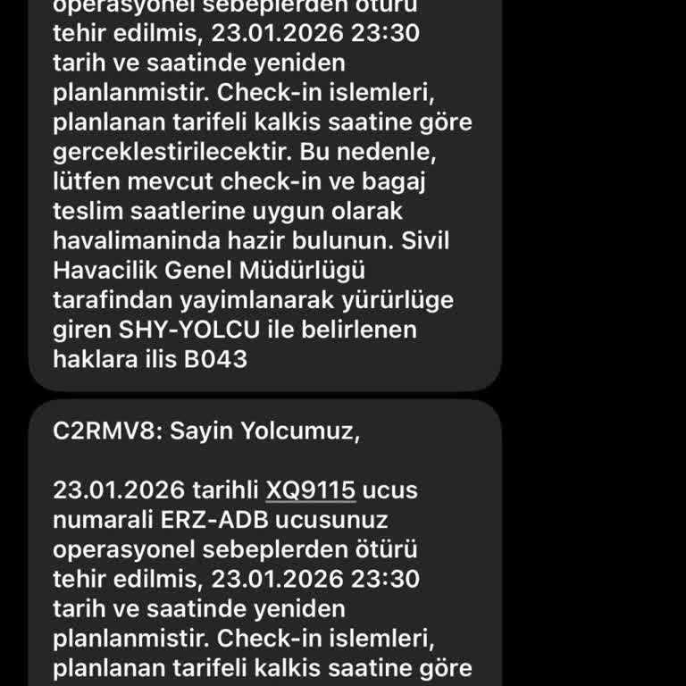 Sunexpress'in Operasyonel Sebeblerle Uçuş İptali, Uzun Gecikme Ve Yetersiz Hizmet