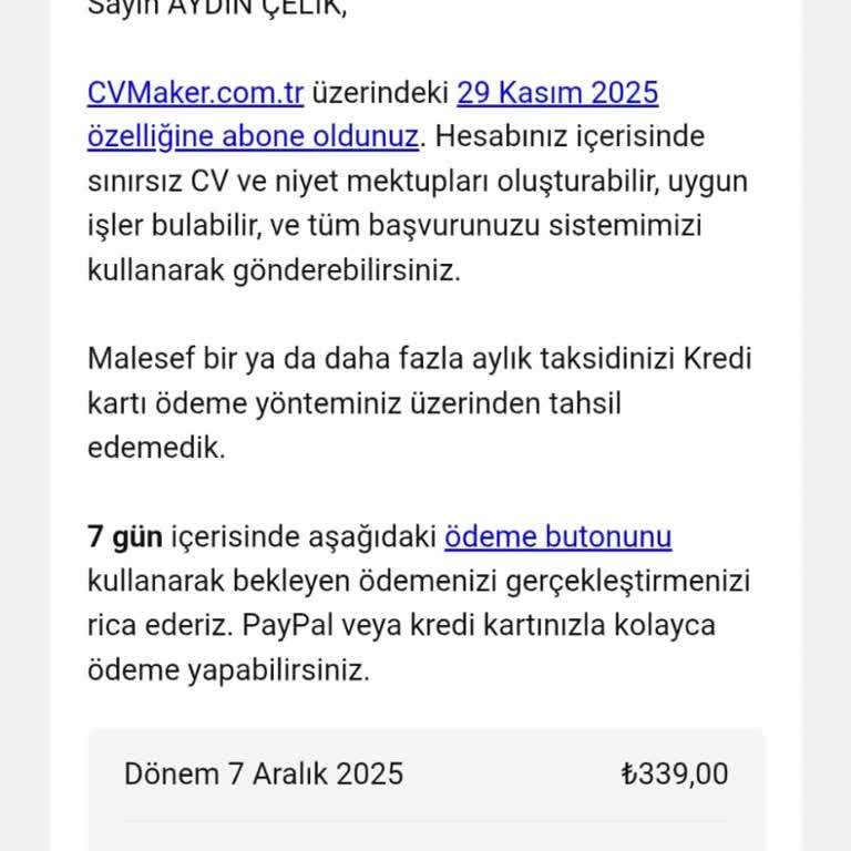 İzinsiz Abonelik Ve Çifte Ücret Talebine Derhal İptal Talebi