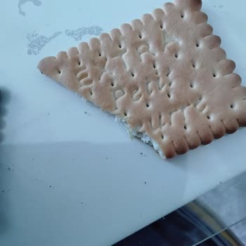 Süsse Bisküvi Paketi İçinde Yeşil Yabancı Cisim