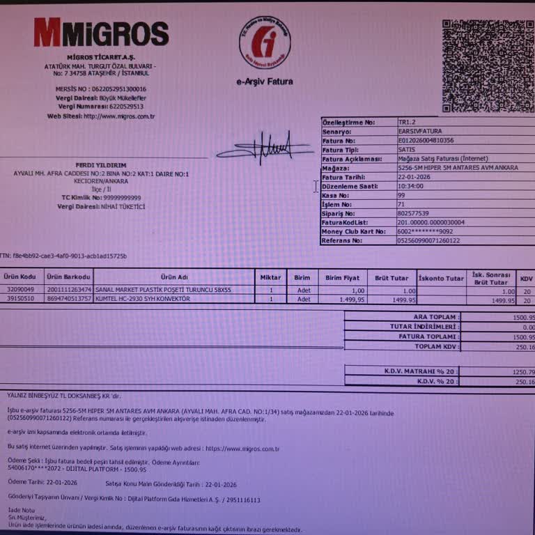 Migros'tan Elektrik Kaçağı Yapan Kumtel Isıtıcıda Güvenlik Riski
