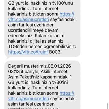 Gece Saatlerinde Yanıltıcı Aşım Paketi Ücretleri Hakkında Haksız Fatura