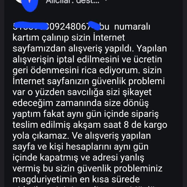Kuveyt Türk Kartı İle N11 Üzerinde Yetkisiz 60 Bin TL Harcama İptali Ve İade Talebi