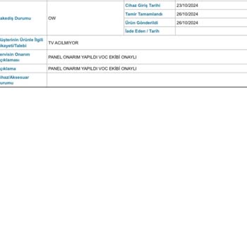 Samsung Panel Arızası Tekrarlandı Ve Ücretsiz Çözüm Talep Ediyorum