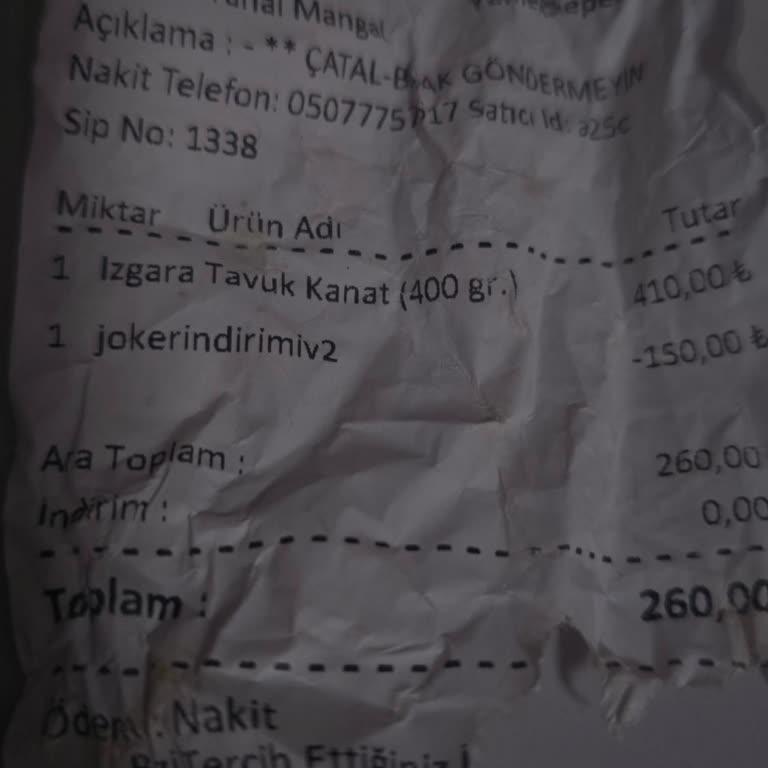 Yemeksepeti'nde Görülen Ve Gerçek Tutar Arasındaki 44 TL Farkı Ve Telefonla Ulaşamama