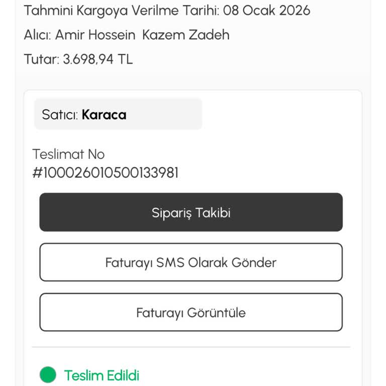 Teslim Edildi Görünen Sipariş Gerçekten Gelmedi Ve Tam İade Talebi