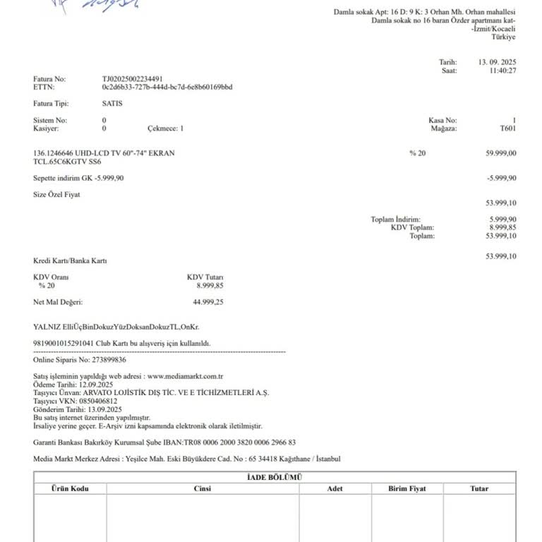 Orijinal Kutu Bilgisi Verilmediği İçin Garanti Değişiminde Mağduriyet