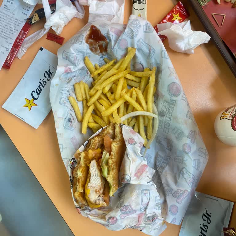 Carl's Jr. Soğuk Patates Ve Özensiz Hamburger