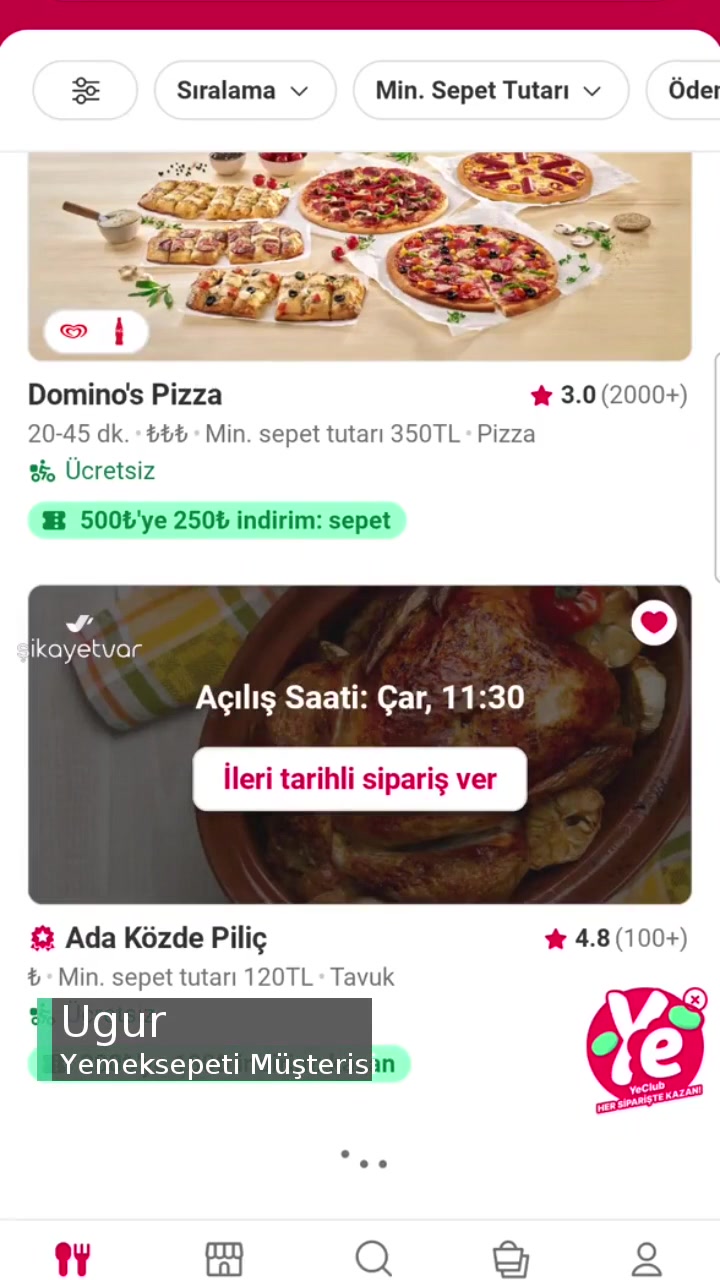 Yemeksepeti Haberim Dahilinde Olmayan Kampanya videonun kapak resmi