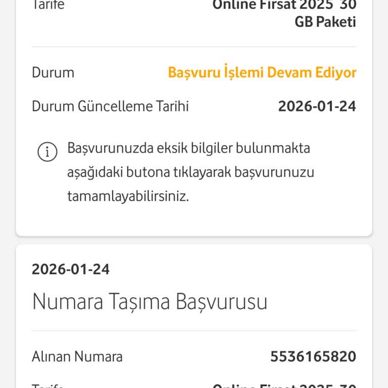 Operatör Değişikliği Süreci Tamamlanmadı Ve Sim Kart Gönderilmedi