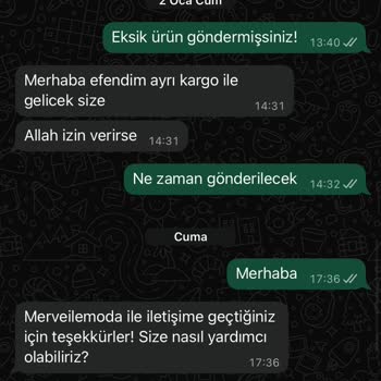 Eksik Gönderilen Elbise Ve Cevapsız İletişim Nedeniyle Güvenim Sarsıldı