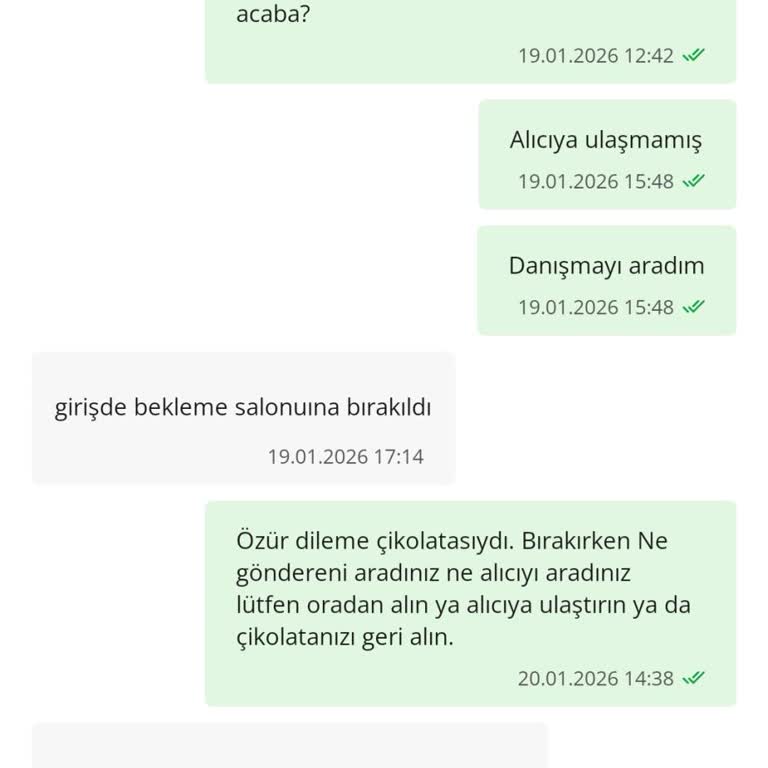 Teslim Edilmeyen Çikolata Ve İlgisiz Müşteri Hizmetleri