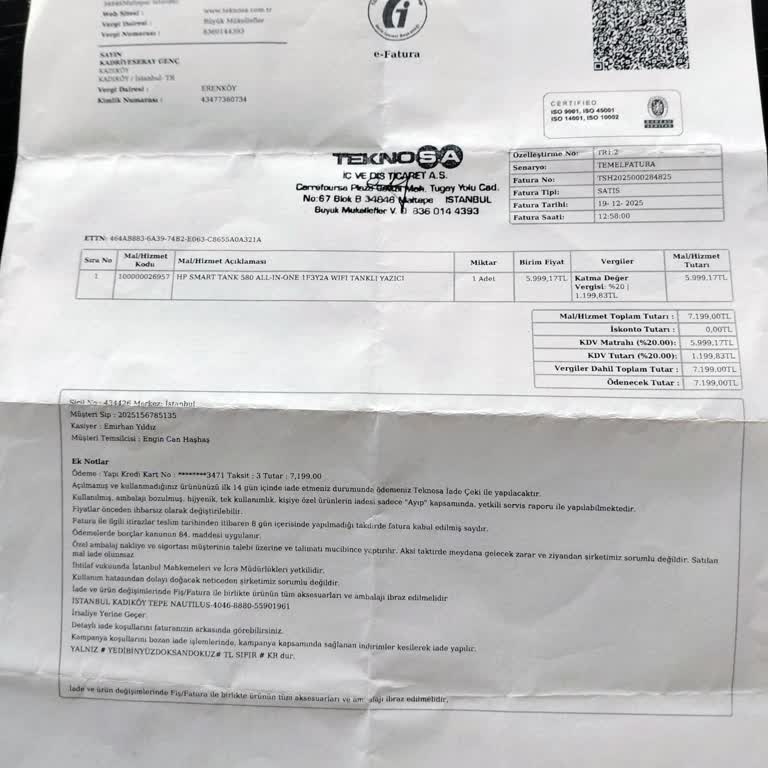 Üretim Hatası Olan Yazıcı İçin Geciken İade Süreci Ve Acil Çözüm Talebi