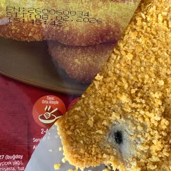 Gedik Piliç Schnitzel Ürünün İçinde Siyah Yabancı Parça Tespit Edildi!