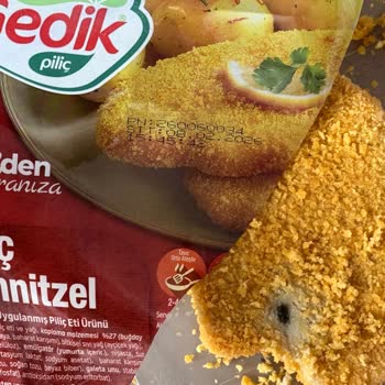 Gedik Piliç Schnitzel Ürünün İçinde Siyah Yabancı Parça Tespit Edildi!