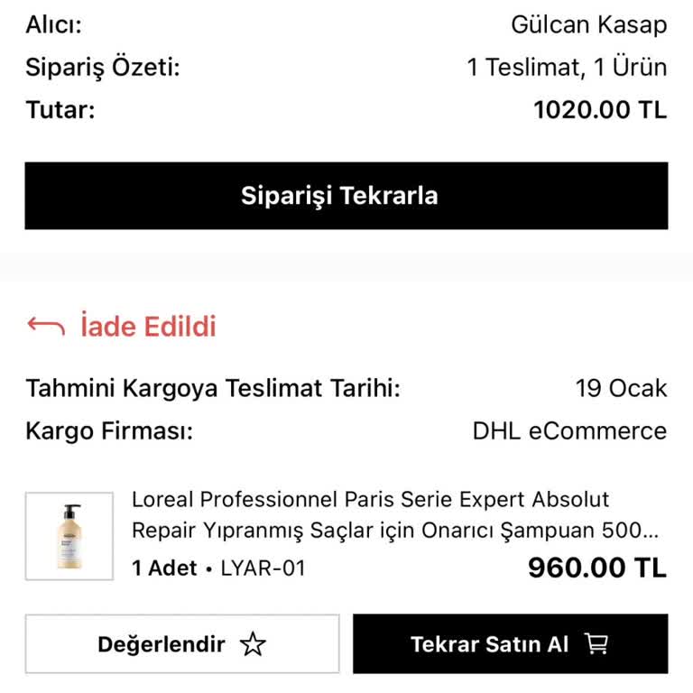 İptal Edilen Siparişin 1.020 TL İadesi Bankada Görünmüyor
