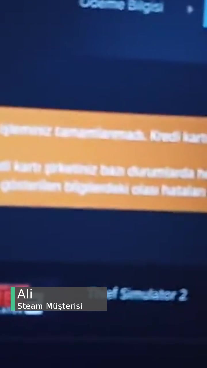 Steam Kabul Edin Ödemeyi Oyun Alamıyorum! videonun kapak resmi