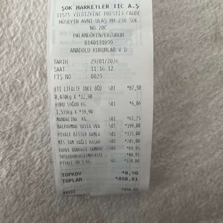 Erzurum Palandöken Şok Market'te Tarihi Geçmiş Un Satışı Ve İade Talebi