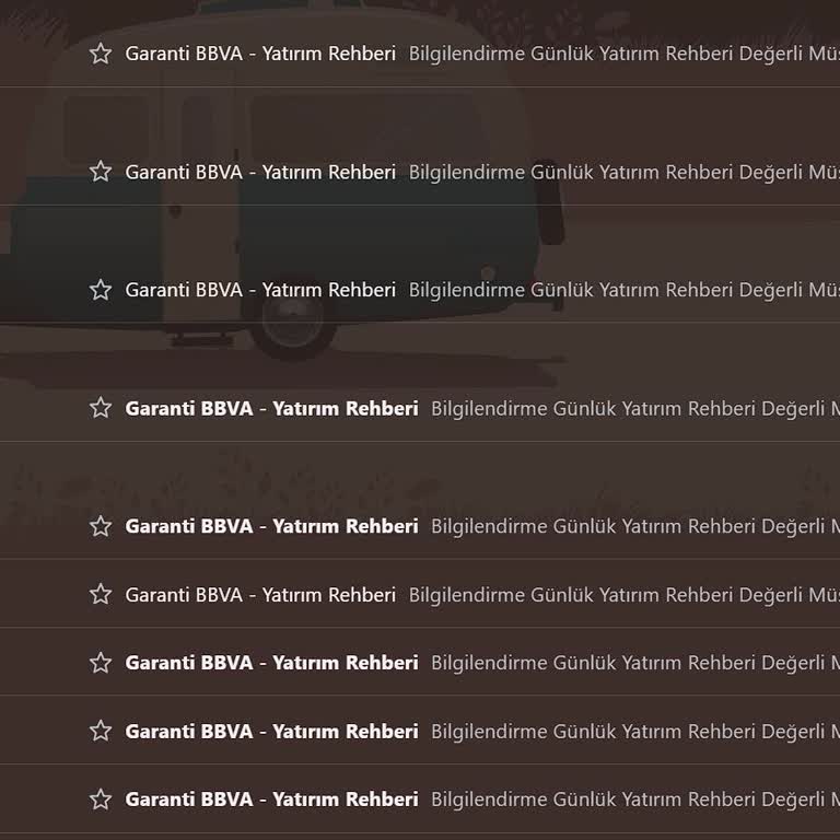 Garanti BBVA Yatırım Rehberi E-postalarına Abonelik İptali Talebi