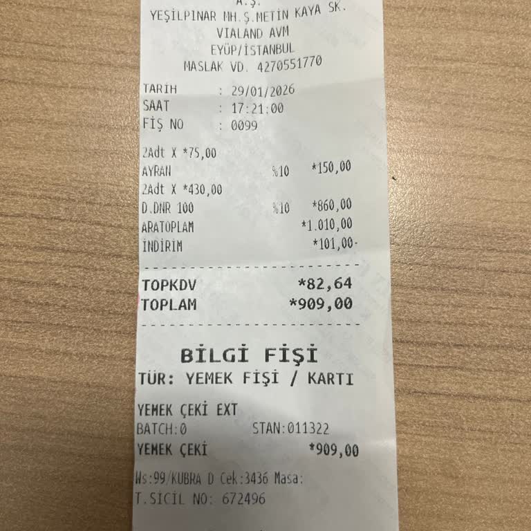 Vialand AVM Günaydın Et Şubesinde Menü Değişikliği Ve Fiyat Bilgilendirmesi Eksikliği